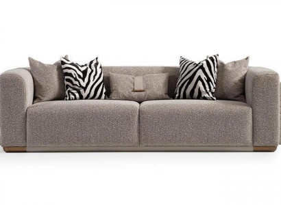 Viersitzer Sofa 4 Sitzer Stoffsofa Polstersofa Grau Modern Sofas Neu